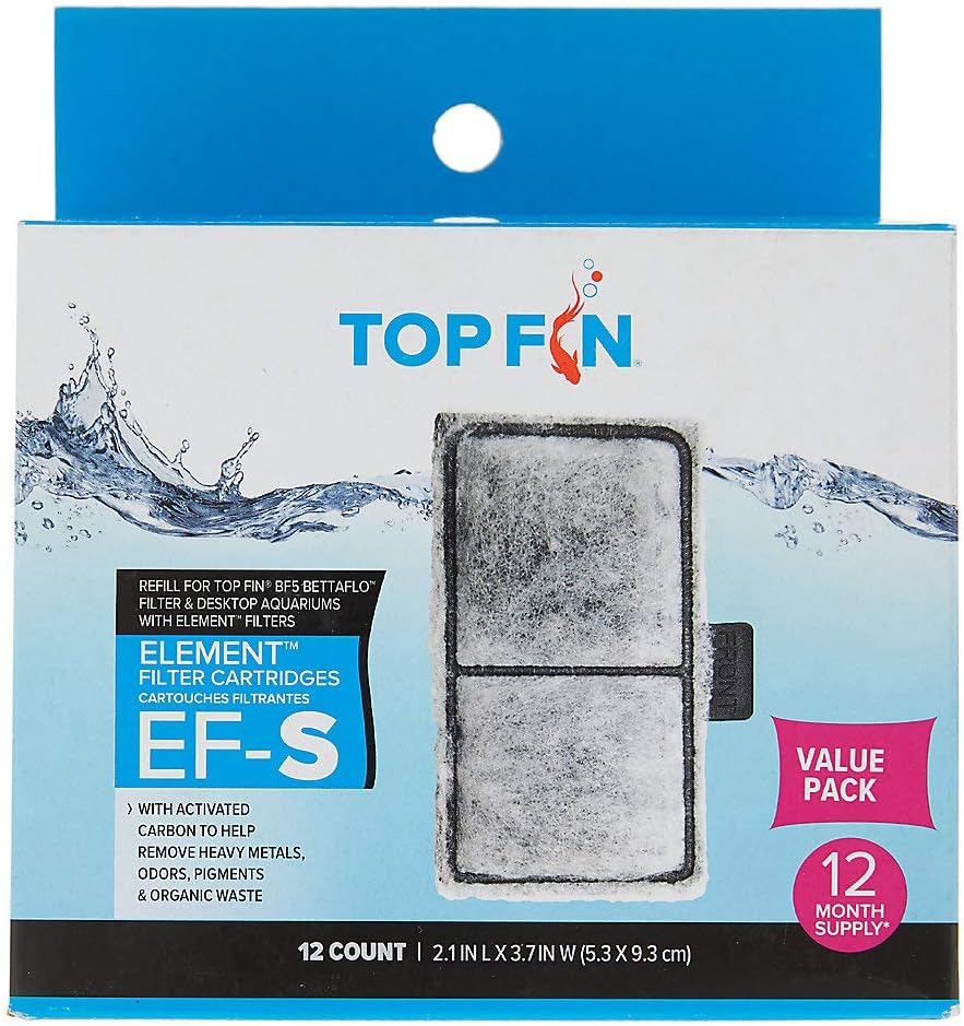 Top Fin EF-S Element Filter Cartridge Value Pack 12 Month Supply 2.1 in X 3.7 in